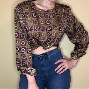 🟪 Vintage geo blouse 🟪